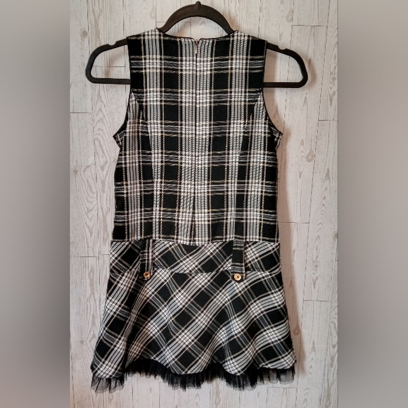 The Children's Place Plaid Sleeveless Dress Buckle Accent Girls Size 12 - Picture 7 of 10